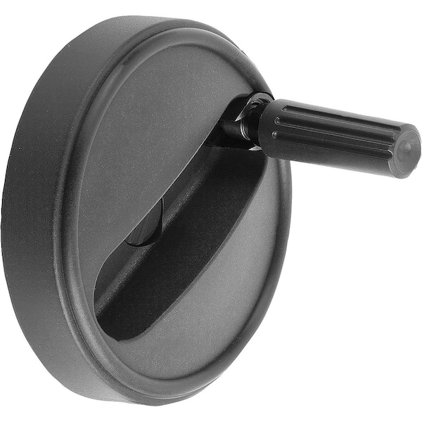 Handwheel D1=80, Reamed Hole D2=10H7, W.Transv.Bore D7=M06, Size:1, Plastic, Comp: Plastic,